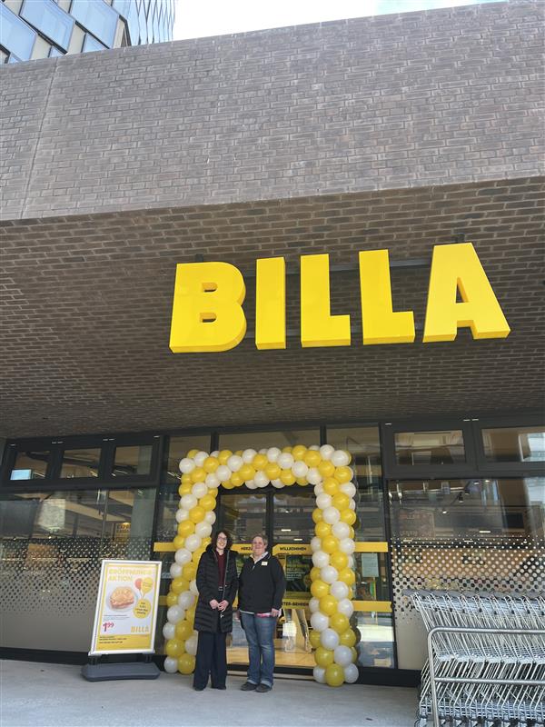 Eröffnung BILLA (26.02.2026) mit Geschäftsführerin Denise Halak und der neuen Filialleiterin