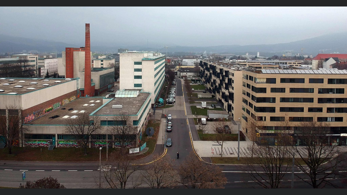 Vorne im Bild der Bau 3 im Februar 2021