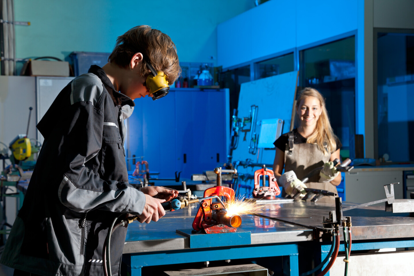 Umbau des ehemaligen Magazins - heute Haus SMART - für die Grand Garage. Dieser Makerspace eröffnete am 28.02.2019.