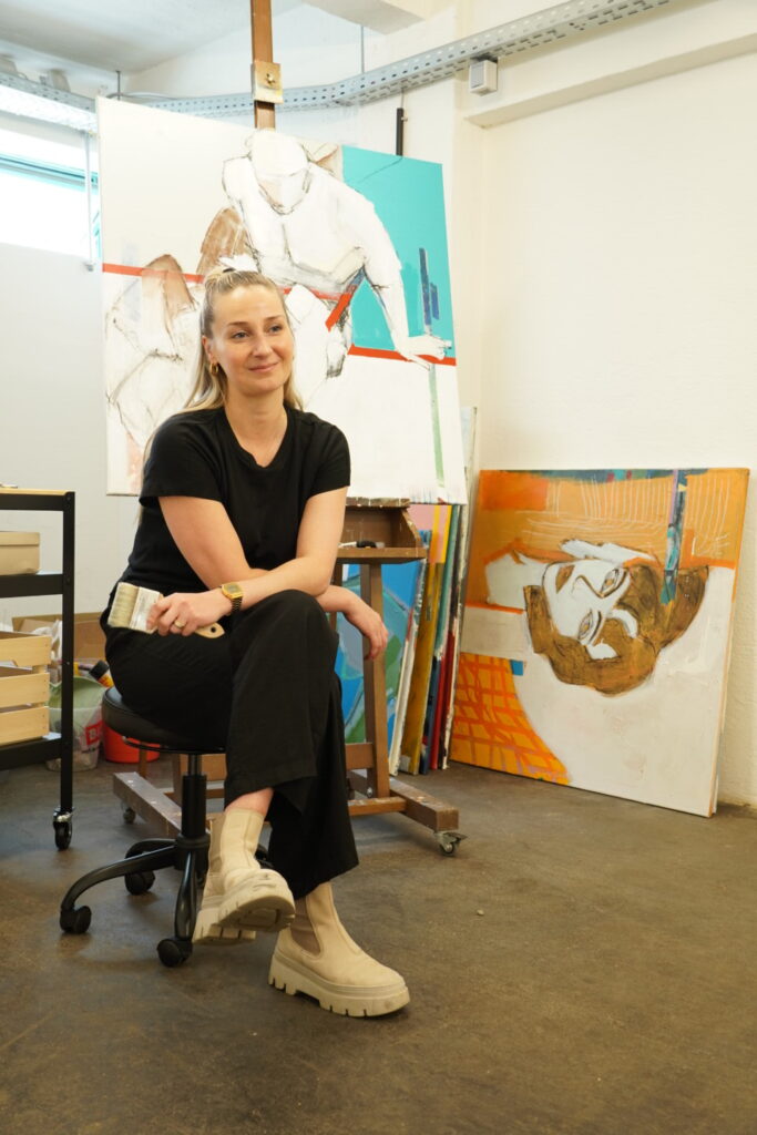 Franziska Wiener, Mieter:in in der Tabakfabrik in ihrem Atelier im Haus FALK.