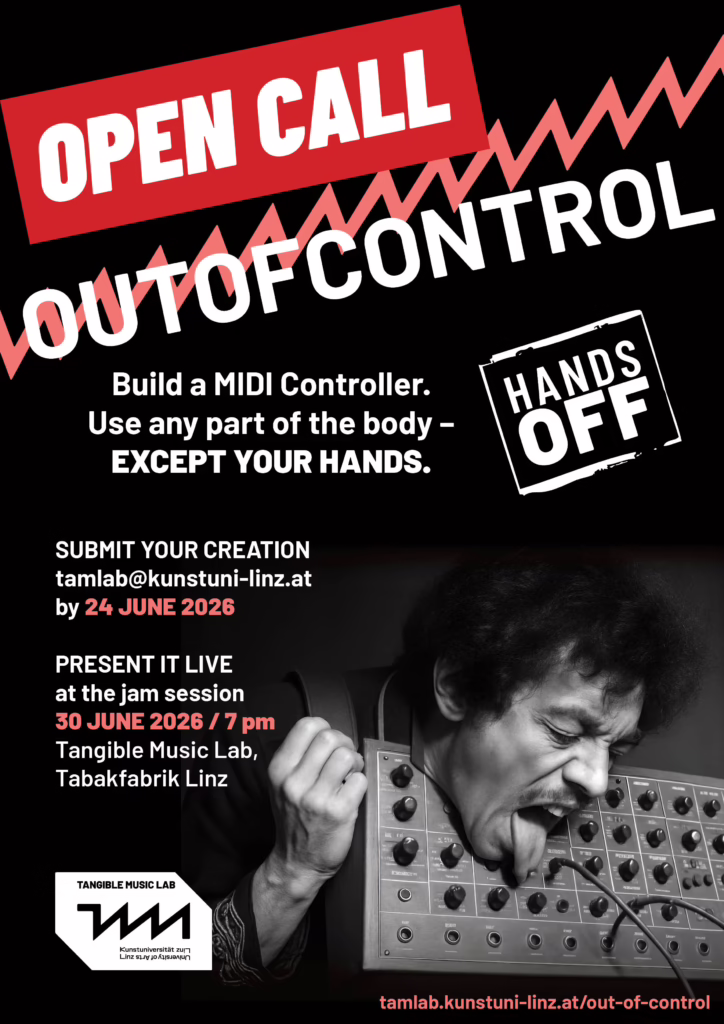 Out of Control - TamLab Plakat zur Veranstaltung im Juni 2026