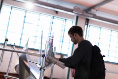 The Tangible Music Lab of the University of Arts Linz showcased unusual musical instruments.